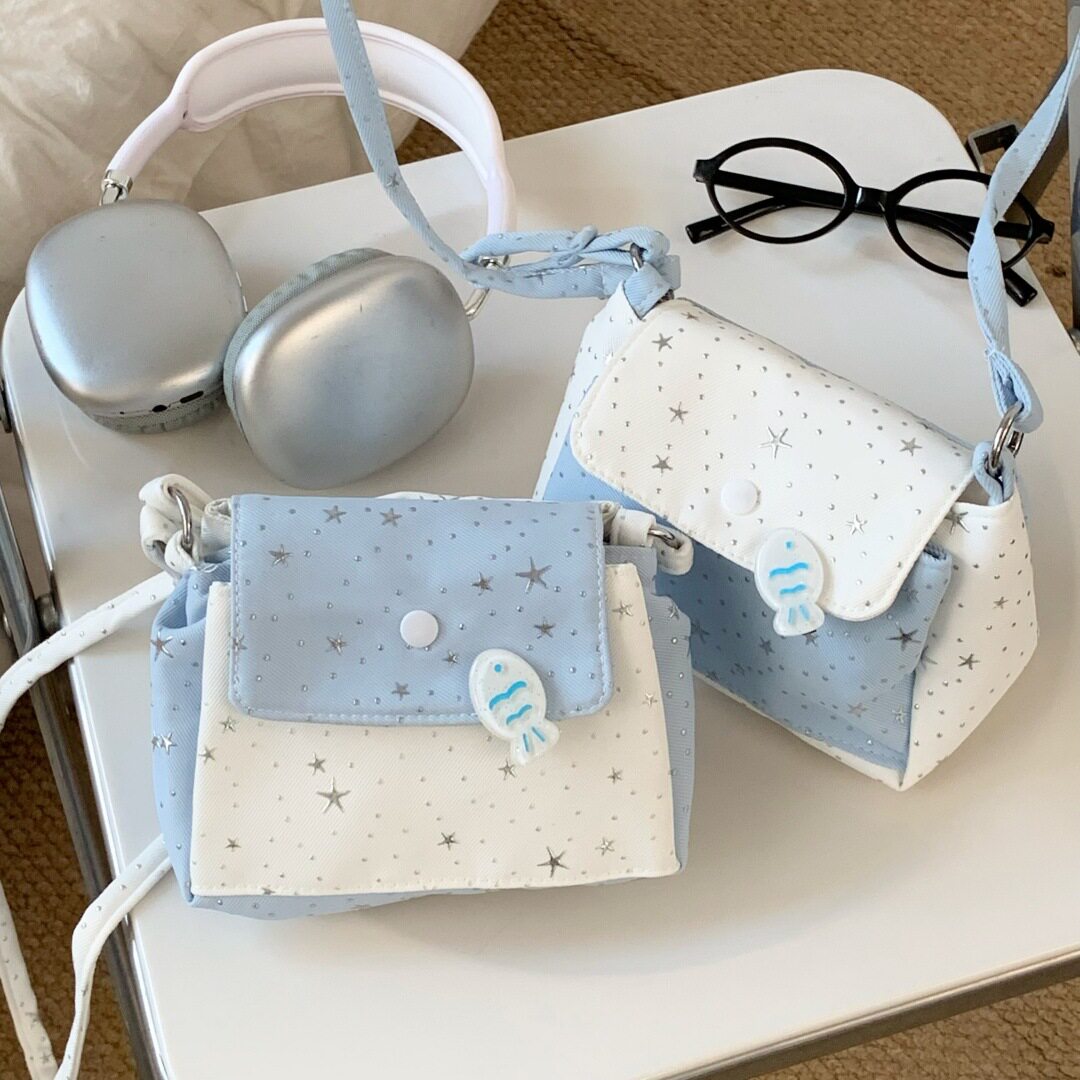 海盐星星翻盖小方包斜挎包包日韩通用款女包