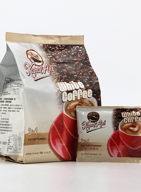 印尼原装进口KAPAL API火船牌特浓白咖啡三合一速溶咖啡444G袋装