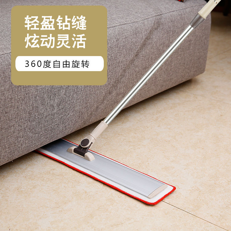平板拖把免手洗铝合金家用大号加宽轻薄旋转拖瓷砖实木地板一拖净