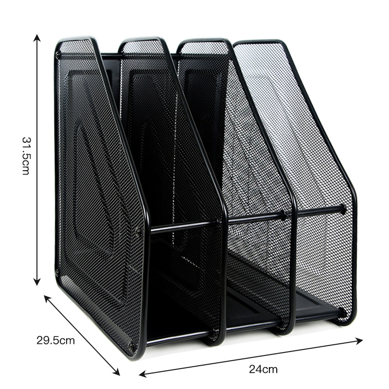 금속 파일 랙 사무실 데스크탑 파일 프레임 바 정보 정리 폴더 보관 상자 두꺼운 3층 파일