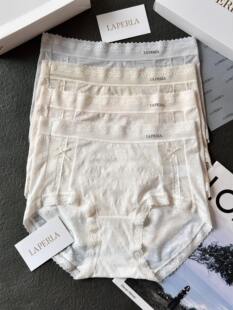 LAP新款法式蕾丝轻纱中腰无痕内裤 性感舒适纯棉裆三角女内裤