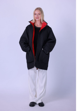 ETIK Nor 瑞典双面红色黑色棉衣外套