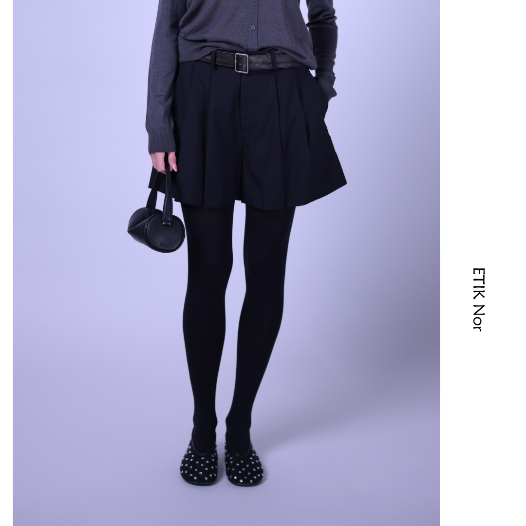 ETIK Nor瑞典英国羊毛系扣短裤