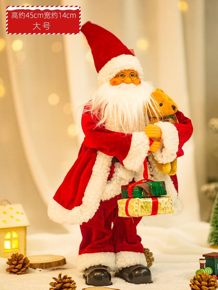 christmas gift electric santa claus dolls toys with music