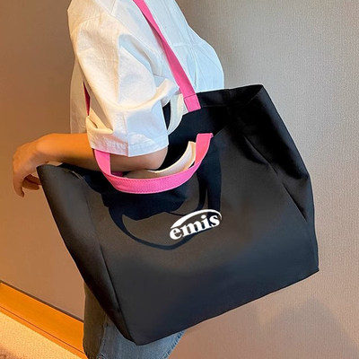 emis托特包单肩手提帆布包购物袋