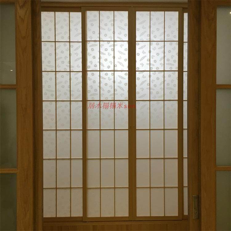 环保和室障子纸格子门地台樟子松移门开门柜体门衣柜门实木条移门