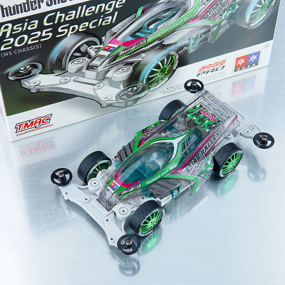 大兴星达四驱车亚洲雷击黑透车壳MS底盘 双头马达模型赛车玩具车