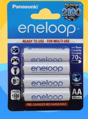 eneloop 四代2100次 松下四驱车充电电池5号 富士通爱乐普一对2节