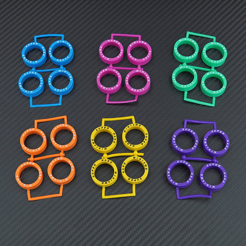 自制田宫四驱车配件 大径平面刻字胎 厚3.5mm 彩色轮胎 玩具配件