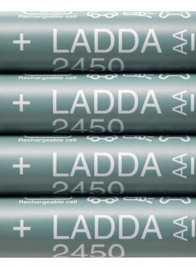 充电迷你便携通用电池LADDA 拉达 充电电池HR06AA 1.2 2450毫安时