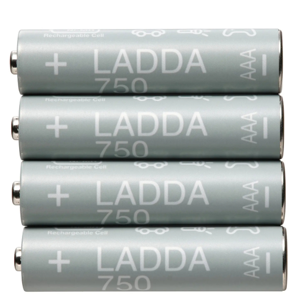 宜家正品充电迷你便携LADDA拉达充电电池HR03AAA1.2伏750毫安时