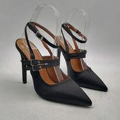 尖头高跟鞋 新款 2025夏季 清货 性感女断码 细跟后空包头时装 法式 凉鞋