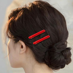 鸭嘴前额刘海发夹子小号侧边碎发一字边夹高档精致少女发卡头饰品