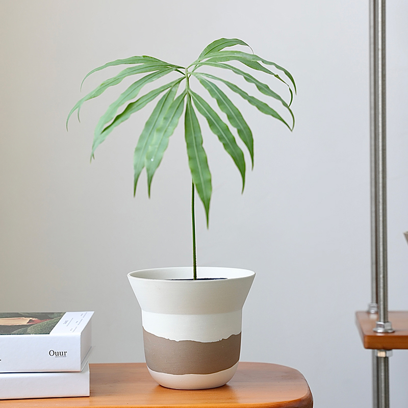 日式陶瓷花盆蝴蝶兰北欧兰花套盆大口径陶土盆景粗陶家用陶盆大号