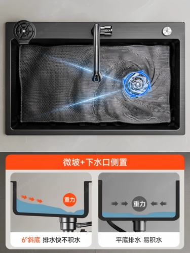 Раковина большой бассейн для мытья одного танка SUS304 ОТВЕЙСТВЕННАЯ СТАЛЬНАЯ СТАЛЬНА