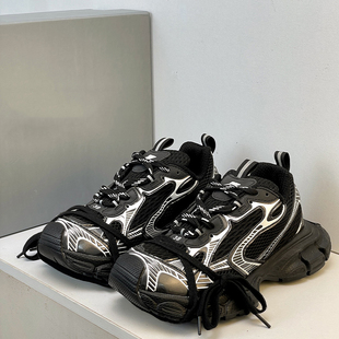 子休闲做旧运动鞋 3xl老爹鞋 男女百搭厚底增高鞋 秋冬季 女 2025新款