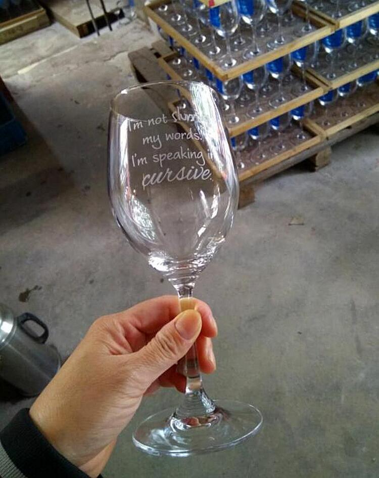 定制订做水晶玻璃杯logo店铺名商标品牌logo高脚红酒杯白葡萄酒杯