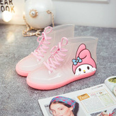 短筒马丁防滑水鞋 可爱时尚 轻奢卡通小白雨鞋