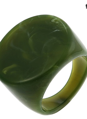 欧美风时尚戒指日韩复古新款树脂