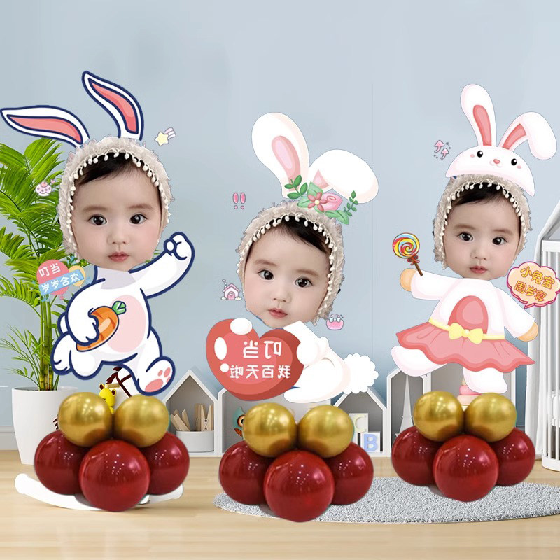 宝宝1周岁百天满月酒店大厅过道卡通气球人形牌定制KT板路引大头,节庆用品/礼品,装扮布置套餐,淘宝优惠券,粉丝福利购,淘宝优惠卷