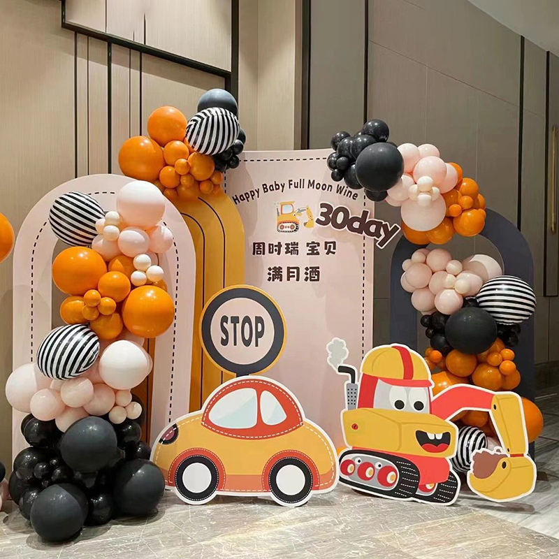 妃洛克气球定制小汽车背景卡通