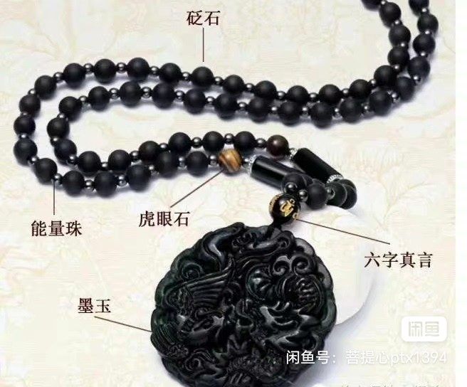 张必清奇经慈量源颈康链墨玉项链砭石虎眼石挂饰中普济世奇经贴