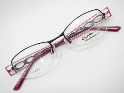 charmant纯钛黑色眼镜架