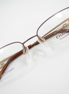 Charmant夏蒙 纯钛 眼镜架CH10855 咖啡色 镜框 眼镜框
