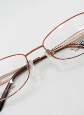 Charmant夏蒙 纯钛 眼镜框CH10854 BR 棕色 女士 眼镜框