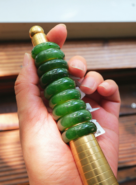 【一物一图】新疆和田玉碧玉戒指/指环～在线咨询圈号