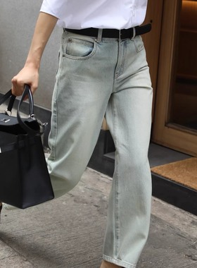 【TTDP】天天家甄选系列极简风设计感小直筒牛仔裤进口面料P12182