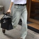 天天家甄选系列极简风设计感小直筒牛仔裤 TTDP 进口面料P12182