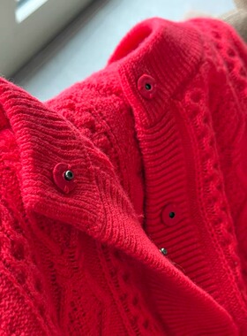 【TTDP】天天家轻奢系列山羊绒口袋针织衫复古麻花编织上衣女1285