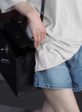 【TTDP】天天家极简风设计感牛仔短裤高腰显瘦经典日常百搭0447