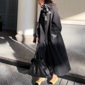 天天家轻奢系羊绒羊毛双面呢大衣一粒扣立领长款 TTDP 外套1175