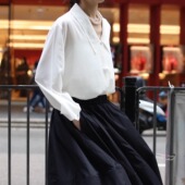 天天家极简设计感气质真丝衬衣轻盈透气亲肤柔软 TTDP T02110