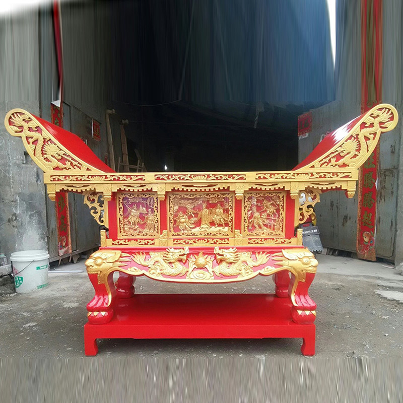 香樟木元宝寺庙牌匾供桌可定制