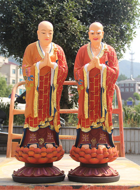 迦叶佛像释迦牟尼佛祖左右树脂