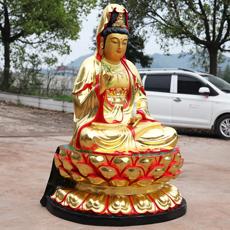 树脂寺庙神像莲花观音