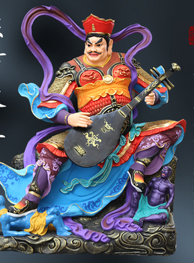 寺庙天王殿供奉四大天王佛像四大金刚神像树脂玻璃钢铜雕厂家直销