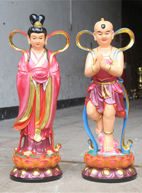 树脂善财童子风水观音菩萨佛像