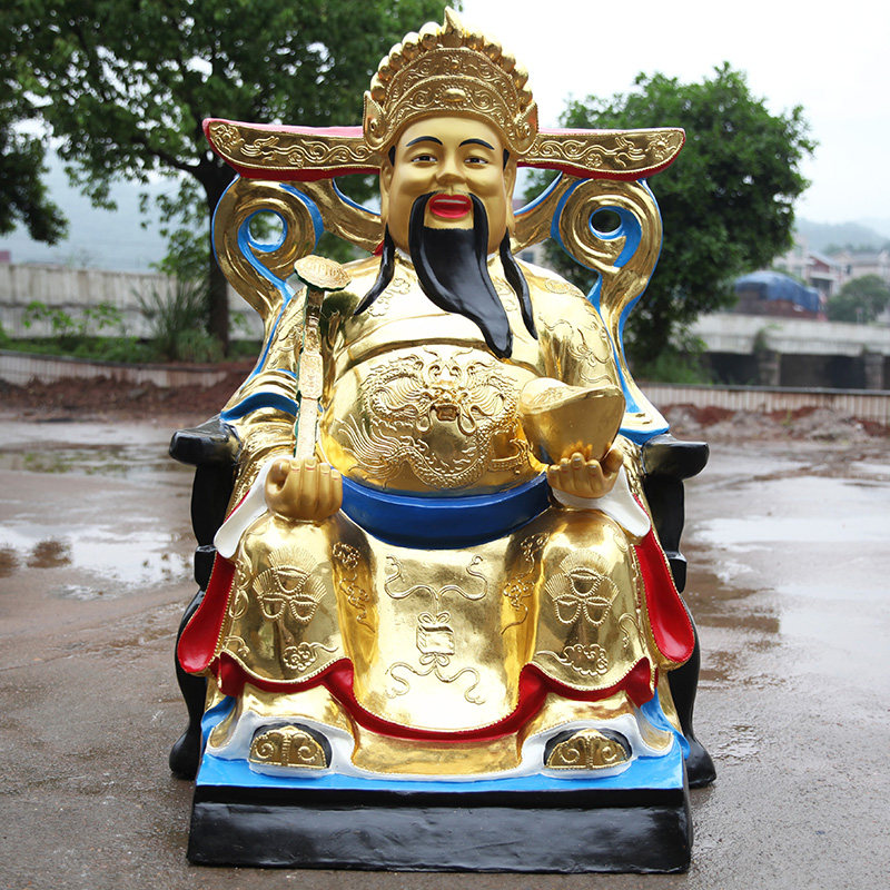 佛像居家供奉发财摆件树脂财神招财 财神爷佛像1米3寺庙财神