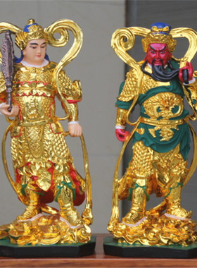 寺庙树脂玻璃钢九龙关公佛像