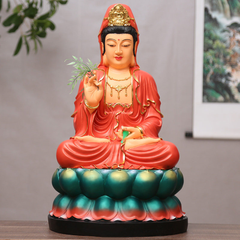 包邮供奉观音佛像 家用镇宅观音风水摆件 树脂观世音佛菩萨