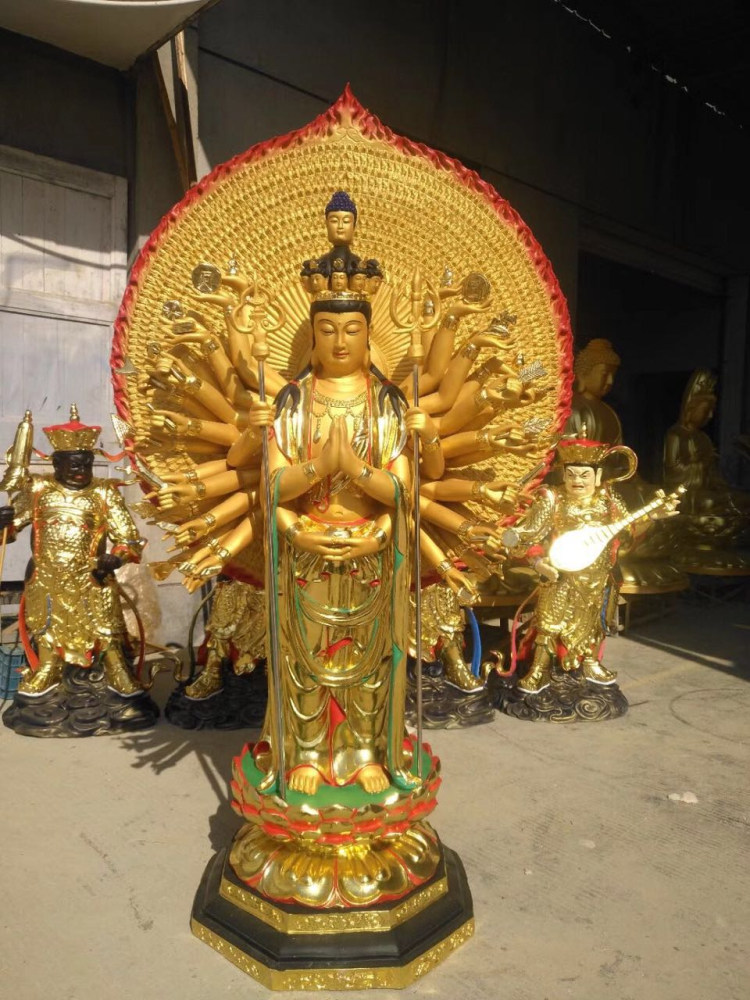 千手观音寺庙树脂观世音菩萨佛像
