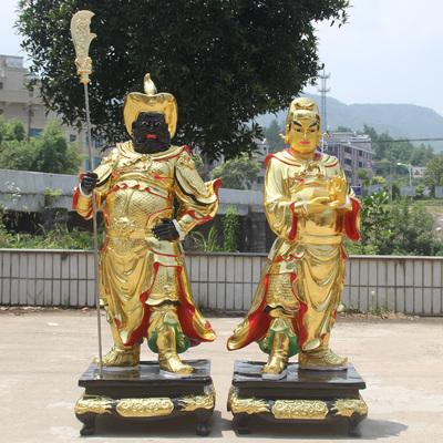 树脂彩绘关公寺庙佛像贴金