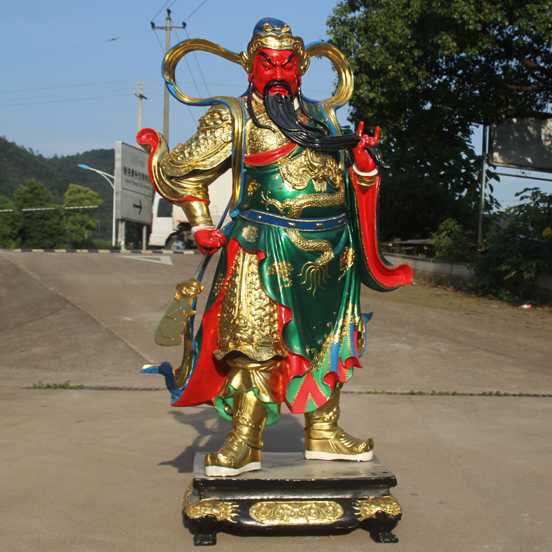 树脂关公贴金彩绘寺庙韦陀菩萨
