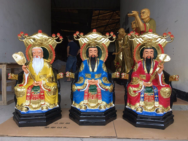 玻璃钢三清道祖寺庙佛像