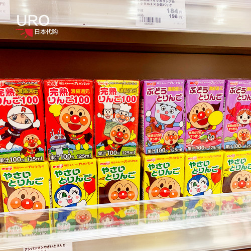 日本明治面包超人宝宝果汁饮料