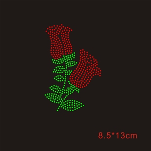 烫钻烫钻图案玫瑰花449 烫钻图烫钻烫图成品图水钻DIY服装